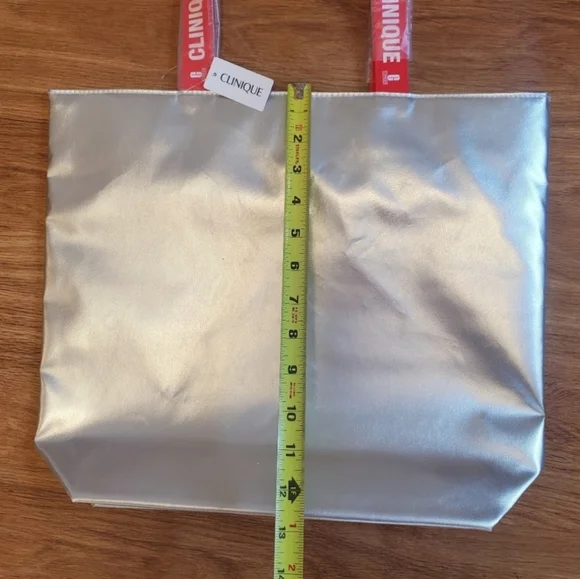 Clinique Silver Tote Bag  #New - Picture 6 of 7
